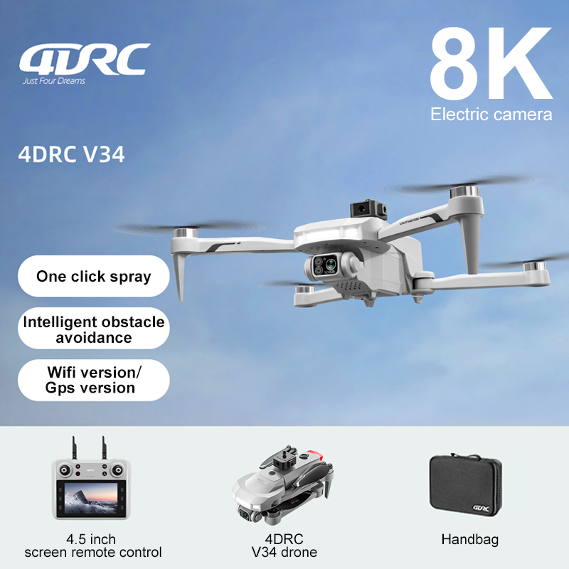 Drone Kit Professional - 2025 New V34 Drone 8K Camera