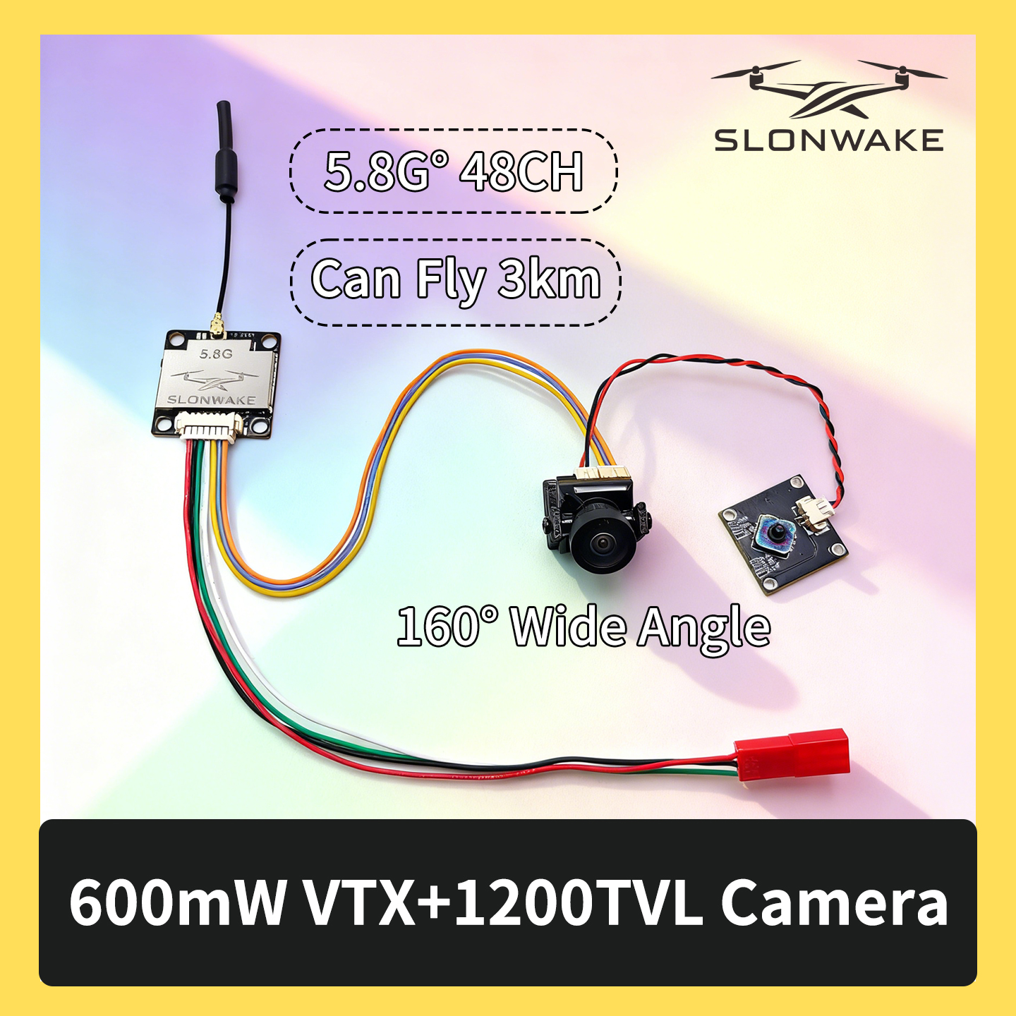 SLONWAKE 5.8G 600mW 7-24V FPV  - огляд і ціна Drone Kit Fpv