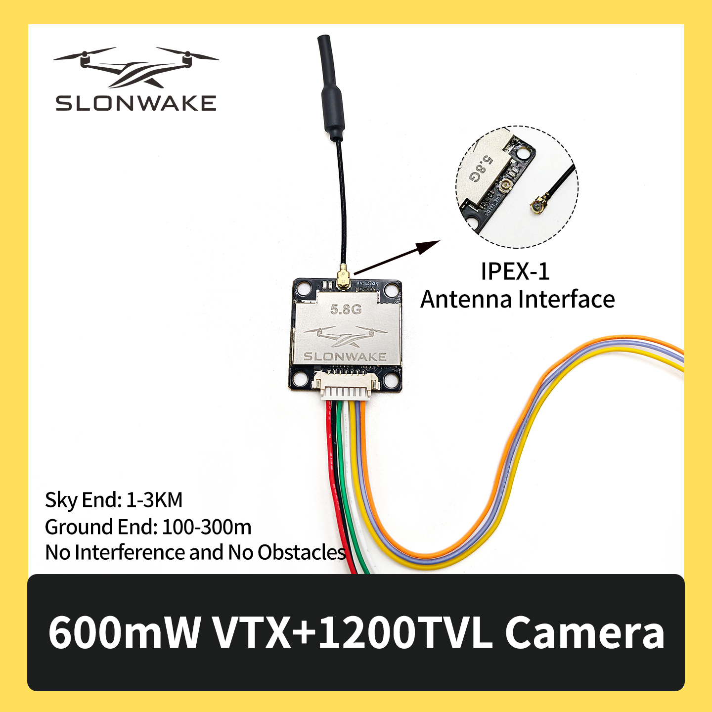 SLONWAKE 5.8G 600mW 7-24V FPV  - огляд і ціна Drone Kit Fpv