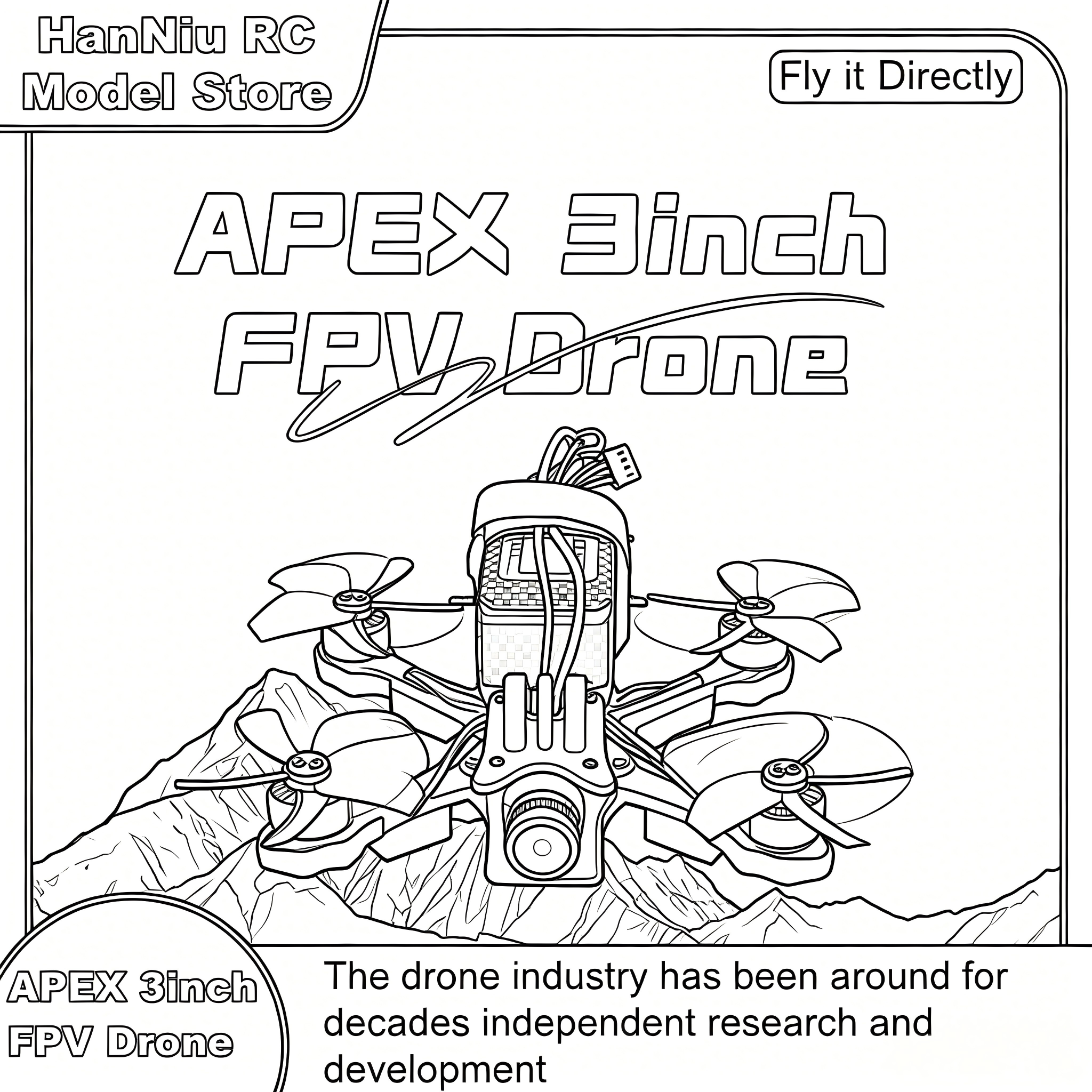 B-CUBE APEX 3inch FPV Drone Fr - огляд і ціна Drone Kit Octocopter