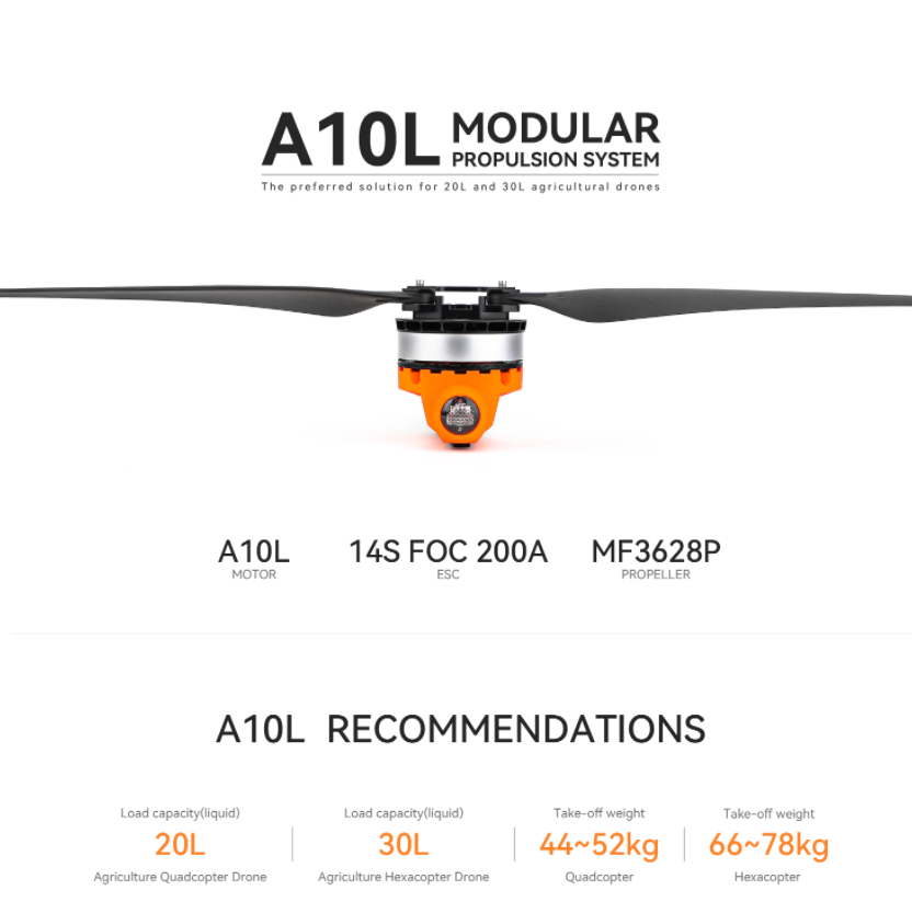 T-MOTOR A10L 12S 14S High Powe - огляд і ціна Drone Kit Hexacopter